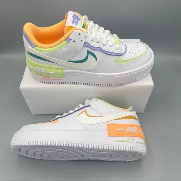 Nike AIR FORCE 1 SHADOW CASUAL SHOES MULTI-COLOR/ WHITE/WOMEN - Picture 15 of 16